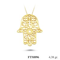  Gold Zircon Stone Necklace 4,2048 gr 