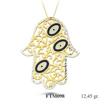  Gold Zircon Stone Necklace 11,952 gr 