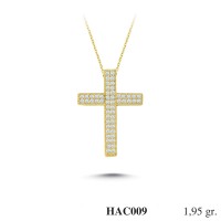  Gold Zircon Stone Necklace 1,872 gr 