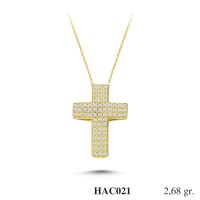  Gold Zircon Stone Necklace 2,5728 gr 