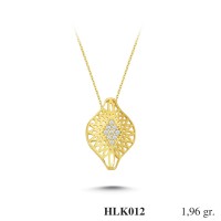 Silver    necklace    with    pendant                                          HLK012-925K