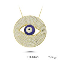  Gold Zircon Stone Necklace 6,7584 gr 
