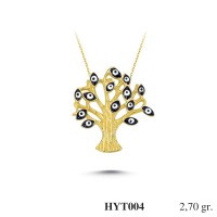  Gold Zircon Stone Necklace 2,592 gr 