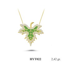  Gold Zircon Stone Necklace 2,3232 gr 