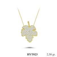  Gold Zircon Stone Necklace 2,4768 gr 