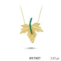  Gold Zircon Stone Necklace 2,7072 gr 