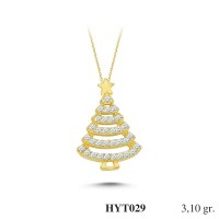  Gold Zircon Stone Necklace 2,976 gr 