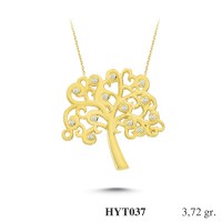  Gold Zircon Stone Necklace 3,5712 gr 
