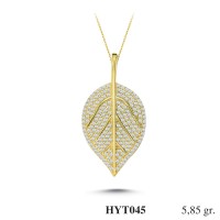  Gold Zircon Stone Necklace 5,616 gr 