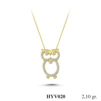  Gold Zircon Stone Necklace 2,016 gr 