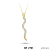 Gold Zircon Stone Necklace 2,064 gr 