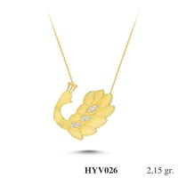  Gold Zircon Stone Necklace 2,064 gr 