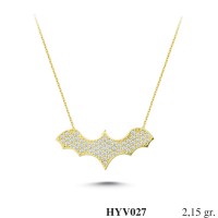  Gold Zircon Stone Necklace 2,064 gr 
