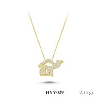 Silver    necklace    with    pendant                                          HYV029-925K