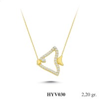 Silver    necklace    with    pendant                                          HYV030-925K