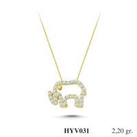 Silver    necklace    with    pendant                                          HYV031-925K