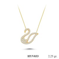 Silver    necklace    with    pendant                                          HYV033-925K
