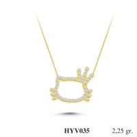 Silver    necklace    with    pendant                                          HYV035-925K