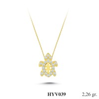 Silver    necklace    with    pendant                                          HYV039-925K