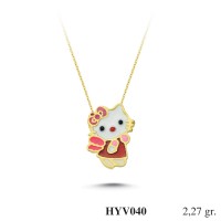 Silver    necklace    with    pendant                                          HYV040-925K