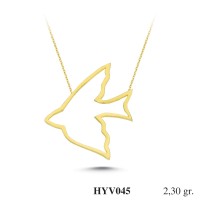  Gold Zircon Stone Necklace 2,208 gr 