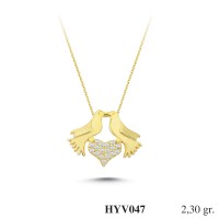  Gold Zircon Stone Necklace 2,208 gr 