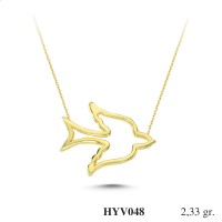  Gold Zircon Stone Necklace 2,2368 gr 