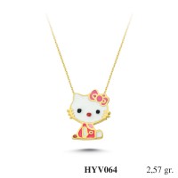  Gold Zircon Stone Necklace 2,4672 gr 