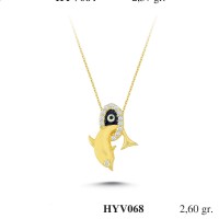  Gold Zircon Stone Necklace 2,496 gr 
