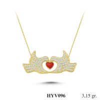  Gold Zircon Stone Necklace 3,024 gr 