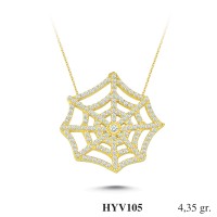  Gold Zircon Stone Necklace 4,176 gr 