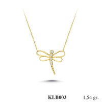  Gold Zircon Stone Necklace 1,4784 gr 