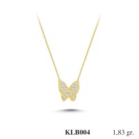  Gold Zircon Stone Necklace 1,7568 gr 