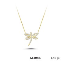  Gold Zircon Stone Necklace 1,7856 gr 