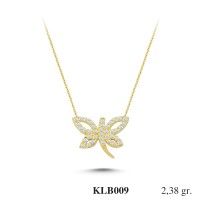  Gold Zircon Stone Necklace 2,2848 gr 