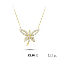  Gold Zircon Stone Necklace 2,5152 gr 