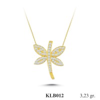 Gold Zircon Stone Necklace 3,1008 gr 