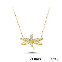  Gold Zircon Stone Necklace 2,1312 gr 