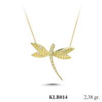  Gold Zircon Stone Necklace 2,2848 gr 
