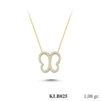  Gold Zircon Stone Necklace 1,0368 gr 