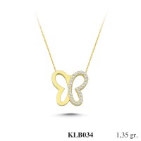  Gold Zircon Stone Necklace 1,296 gr 