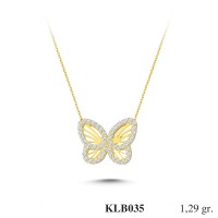  Gold Zircon Stone Necklace 1,2384 gr 