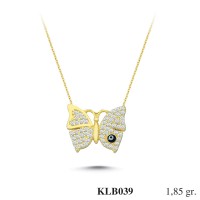  Gold Zircon Stone Necklace 1,776 gr 
