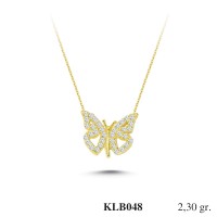  Gold Zircon Stone Necklace 2,208 gr 