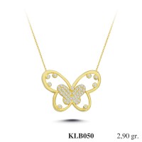  Gold Zircon Stone Necklace 2,784 gr 