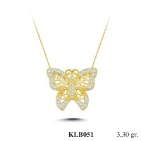  Gold Zircon Stone Necklace 3,168 gr 