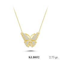  Gold Zircon Stone Necklace 2,6208 gr 
