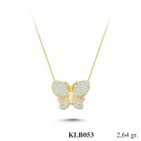  Gold Zircon Stone Necklace 2,5344 gr 