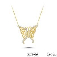  Gold Zircon Stone Necklace 2,784 gr 