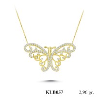 Gold Zircon Stone Necklace 2,8416 gr 